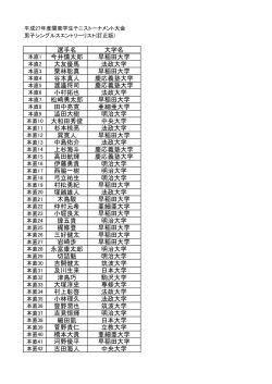 選手名 大学名 今井慎太郎 早稲田大学 大友優馬 法政大学 栗林聡真