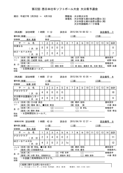 ｲﾆﾝｸﾞｽｺｱ - 大分県ソフトボール協会