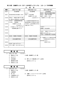 大会スケジュール