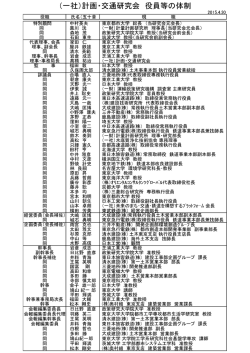 役員リスト - 計画交通研究会