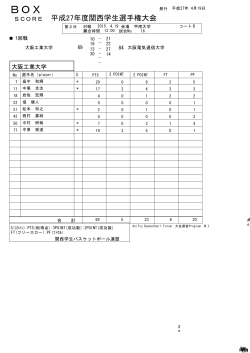 BOX - 関西学生バスケットボール連盟