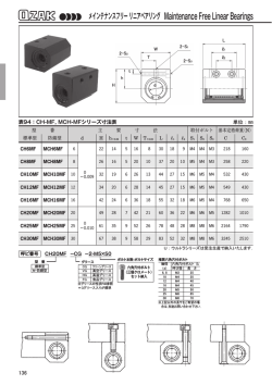 メインテナンスフリーリニアベアリング Maintenance Free Linear Bearings