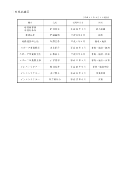 職員名簿（2015.4.1現在）