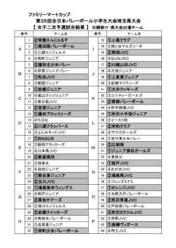 女子 - 埼玉県小学生バレーボール連盟