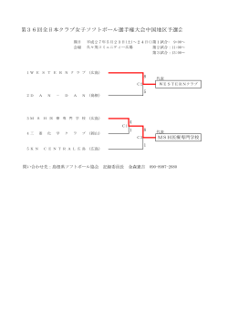 中国予選会 - 岡山県ソフトボール協会