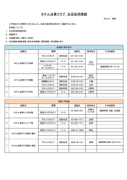 ホテル法華クラブ 全店採用情報