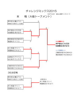 チャレンジミックス2015 本 戦（A級トーナメント）