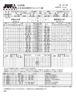 公式記録 和歌山大学 関西福祉大学 1 6