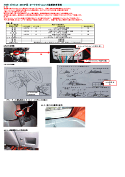 トヨタ ピクシス S510P系 オートライトユニット装着参考資料