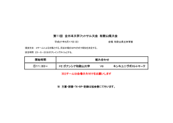 第11回 全日本大学フットサル大会 和歌山県大会