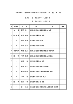 役 員 名 簿 - 遠紋地域人材開発センター運営協会