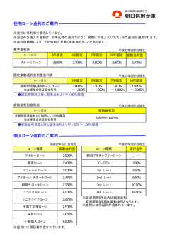 ローン金利のご案内