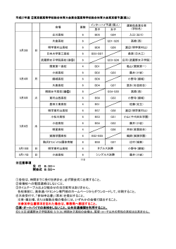 （個人）日程表【修正版】 - 東京都高体連バドミントン専門部