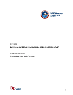 INFORME: EL MERCADO LABORAL EN LA