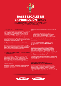 BASES LEGALES DE LA PROMOCIÓN 10X30