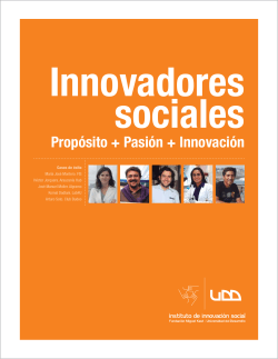 Libro "Innovadores sociales Propósito + Pasión +