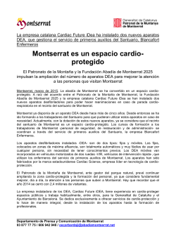 Montserrat es un espacio cardio- protegido