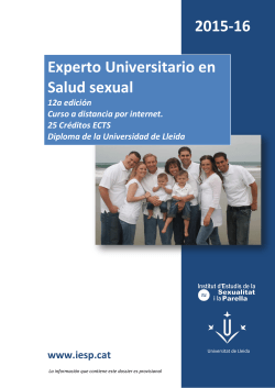 Experto Universitario en Salud sexual 2015-16
