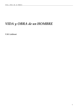VIDA y OBRA de un HOMBRE