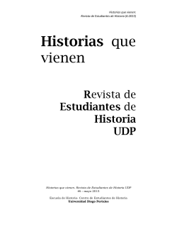 Historias que vienen - Universidad Diego Portales