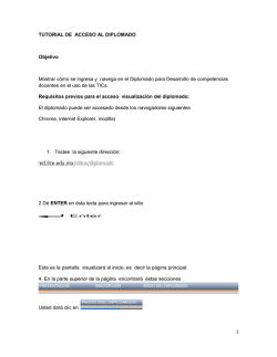 Tutorial para acceso al Diplomado