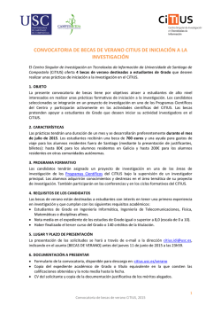 convocatoria de becas de verano citius de iniciaci&oacute;n a la investigaci&oacute;n