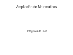 Integrales de l&iacute;nea
