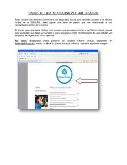 PASOS REGISTRO OFICINA VIRTUAL SISALRIL