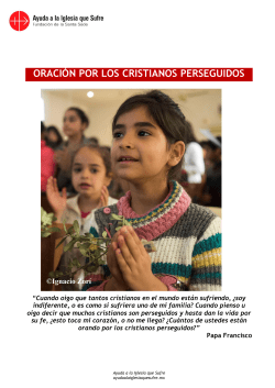 D&iacute;ptico de Oraci&oacute;n - Ayuda a la Iglesia que Sufre