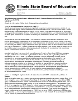 Hoja Informativa: Asociaci&oacute;n para la Evaluaci&oacute;n de la Preparaci&oacute;n