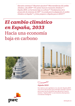 El cambio climático en España, 2033 Hacia una economía