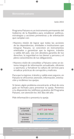 Gu&iacute;a Paisano - Programa Paisano