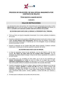Hoja de instrucciones que se repartir&aacute; el d&iacute;a del