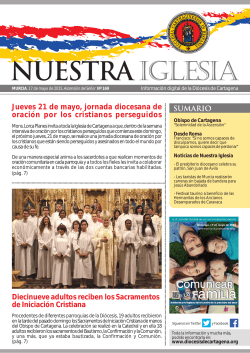 Nuestra Iglesia 169 - Diócesis de Cartagena