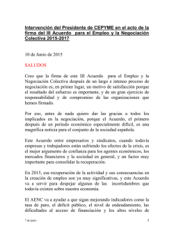 Intervenci&oacute;n del presidente de CEPYME, Antonio Garamendi.