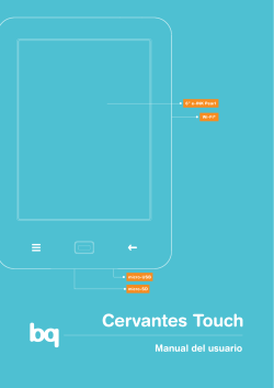 Manual bq Cervantes Touch