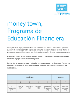&iquest;C&oacute;mo utilizar money town en clase?