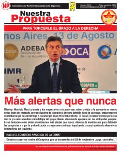 Nuestra Propuesta - Partido Comunista de la Argentina