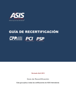 Gu&iacute;a de Recertificaci&oacute;n