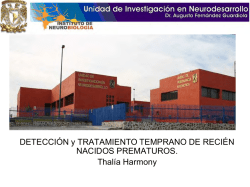 Habilitaci&oacute;n neurol&oacute;gica en beb&eacute;s de prematuras Dra. Thal&iacute;a