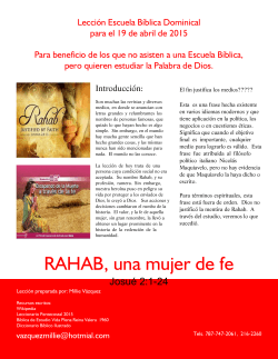 Rahab, una mujer de fe