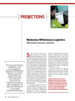 Wallenius Wilhelmsen Logistics: Abriendo nuevos caminos Con seis