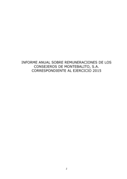 Informe anual sobre remuneraciones de los consejeros.