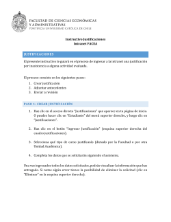 Instructivo Justificaciones Intranet FACEA JUSTIFICACIONES El