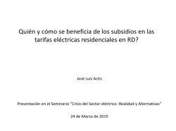 Qui&eacute;n y c&oacute;mo se beneficia de los subsidios en las