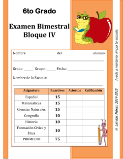 Examen Bimestral Bloque IV
