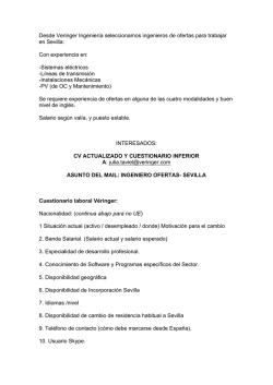 Desde Veringer Ingeniería seleccionamos ingenieros de ofertas