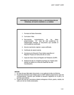 Informaci&oacute;n de car&aacute;cter general y calendarios para los diversos