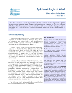 Infecci&oacute;n por virus Zika