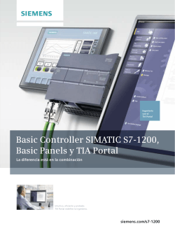 Basic Controller SIMATIC S7-1200, Basic Panels y TIA